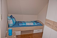 Ferienwohnung Monis Deichperle Sclafzimmer Einzelbett